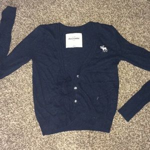 Navy Button Down Sweater